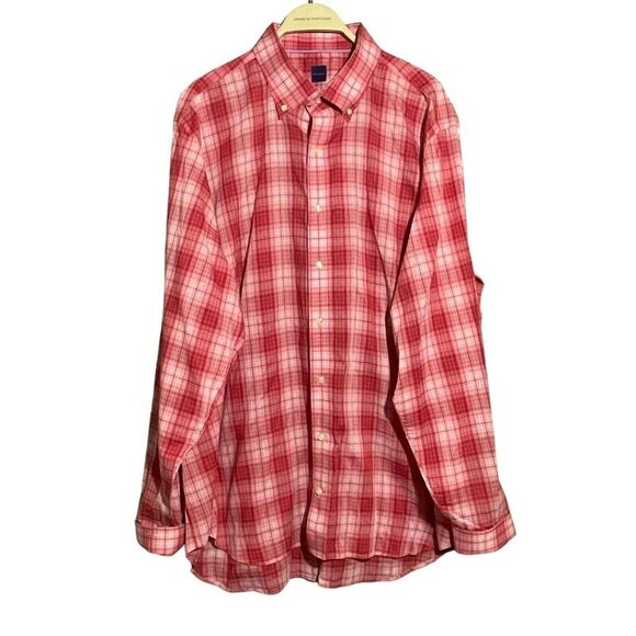 Mercer Blue Button Shirt Men Size 2Xl Red Plaid Western Long Sleeve Cowboy Work - Picture 1 of 10
